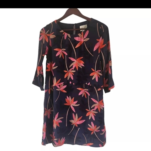 Sezane Robe Dalila Dress in Petal Print Viscose Womens Size 34 US 2 New NWT - Picture 2 of 10